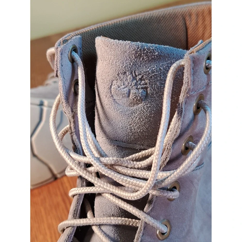 Timberland Women's Gray Leather Waterproof Campton Hiking Ankle Boots Lace-up 9